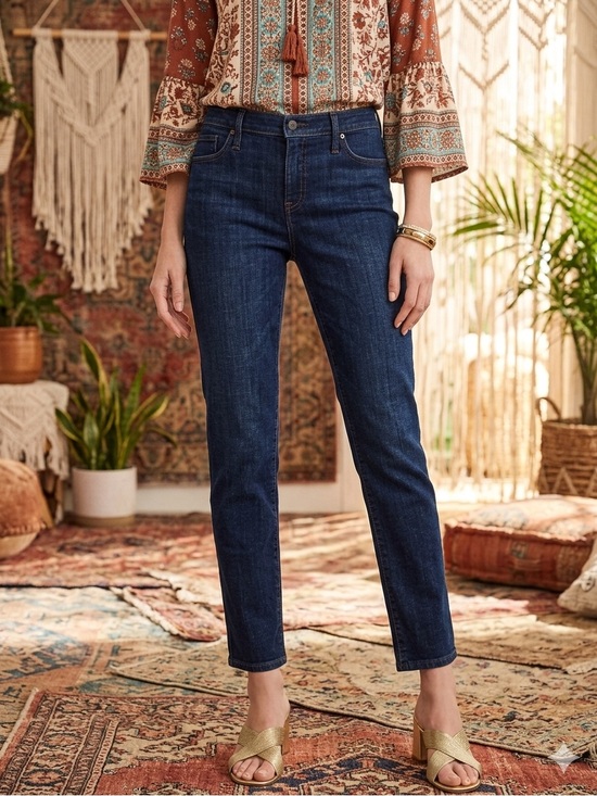 Chico's Denim - Chico's Dark Indigo Ankle Straight Jeans